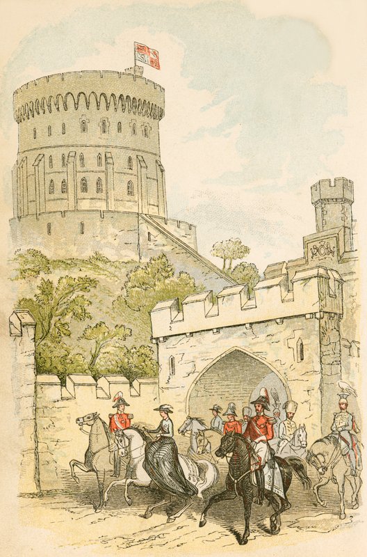 Rainha Vitória saindo do Castelo de Windsor de English School