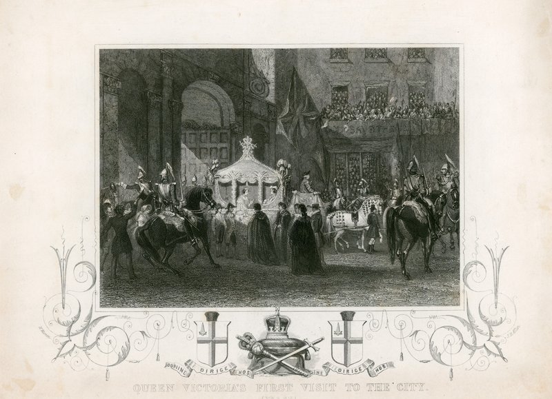 Rainha Victorias primeira visita à cidade de Londres, 9 de novembro de 1837 de English School