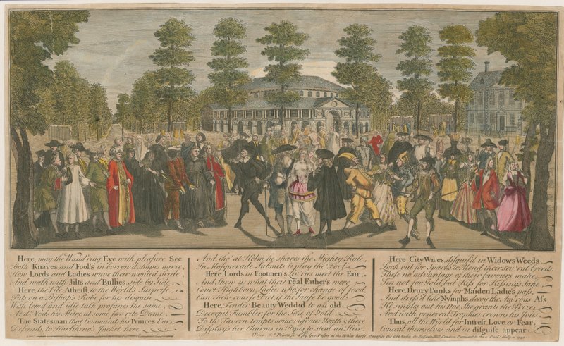 Jardins Ranelagh. Baile de máscaras para o embaixador veneziano, 1749 de English School