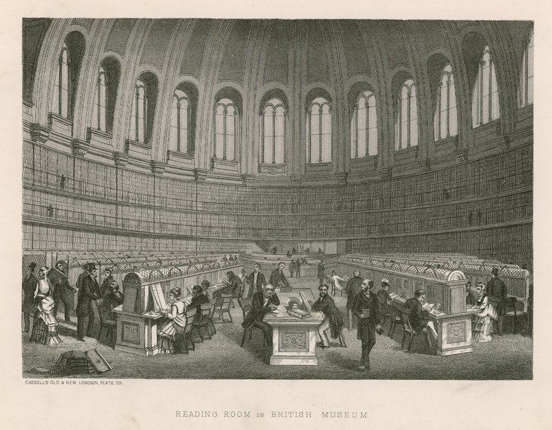 Sala de leitura no Museu Britânico de English School