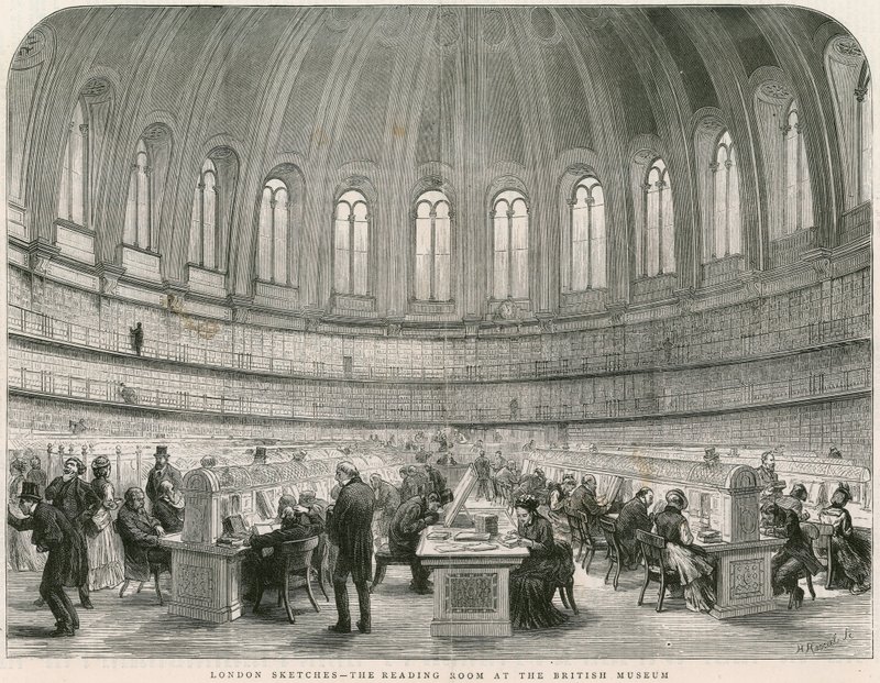 Sala de leitura no Museu Britânico de English School