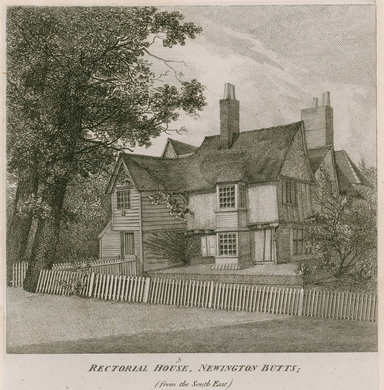 Casa reitoral em Newington Butts, Southwark, Londres, do sudeste de English School