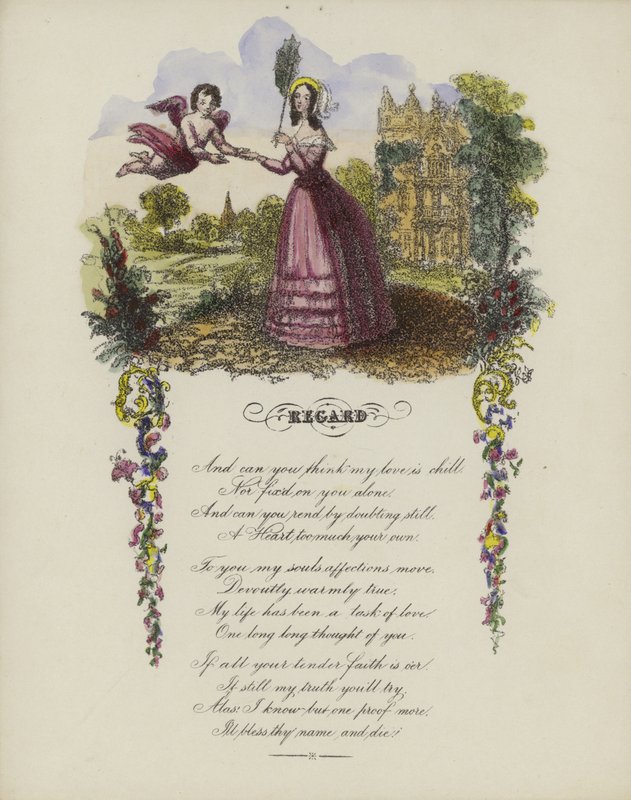 Regard, British Valentines card de English School
