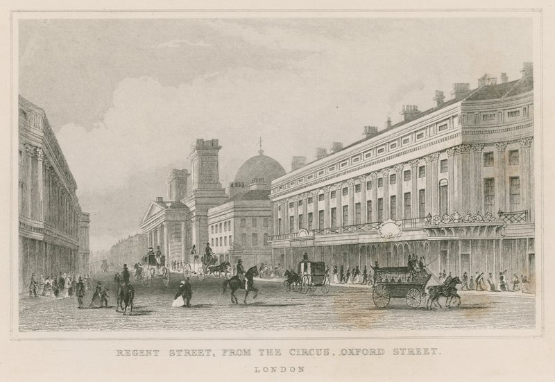 Regent Street, do circo, Oxford Street, Londres de English School