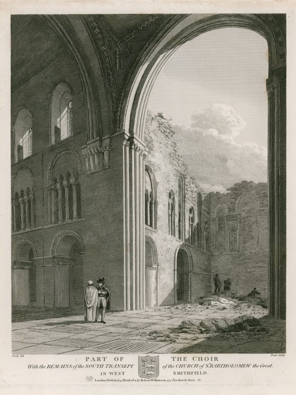 Restos do Transepto Sul da Igreja de São Bartolomeu, o Grande de English School