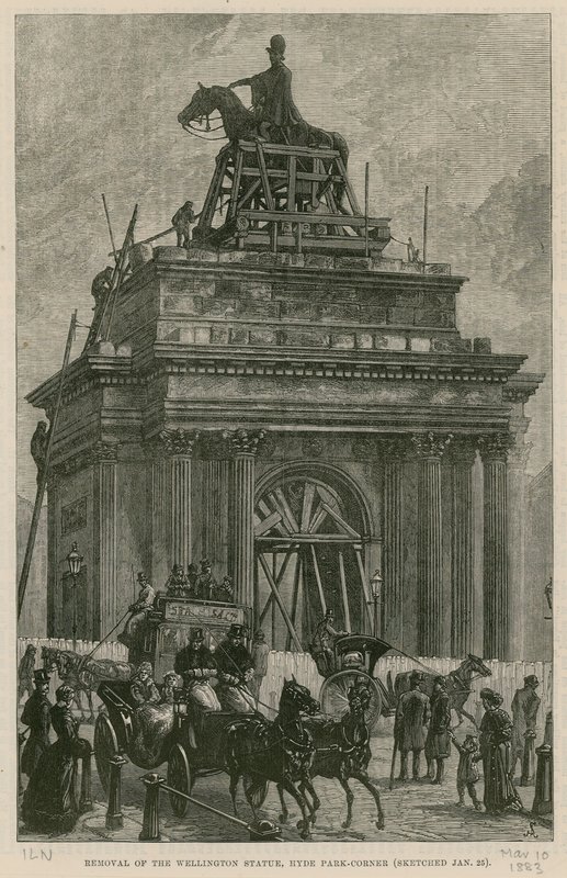 Remoção da estátua de Wellington, Hyde Park Corner de English School