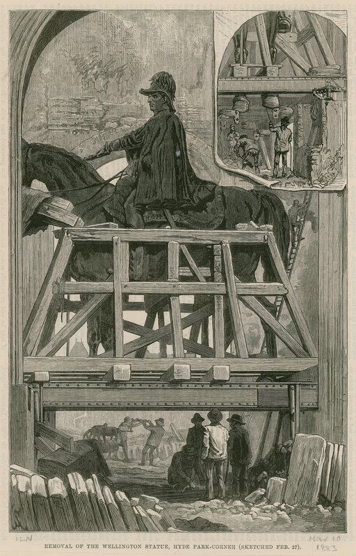 Remoção da estátua de Wellington, Hyde Park Corner de English School