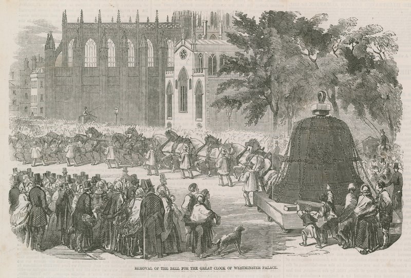 Remoção da campainha do Grande Relógio do Palácio de Westminster de English School