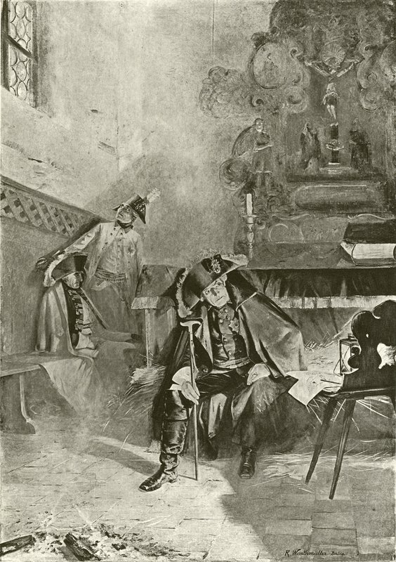 Repulsa em Torgau - Frederick esperando pela manhã (gravure) de English School