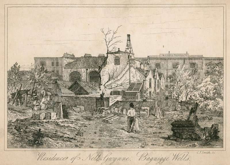 Residência de Nell Gwynne, Bagnigge Wells, Londres de English School