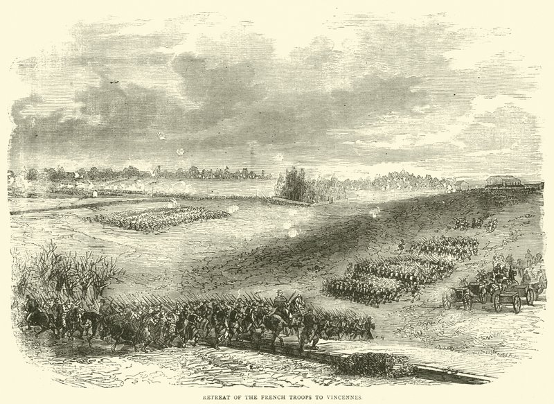 Retiro das tropas francesas para Vincennes, dezembro de 1870 de English School
