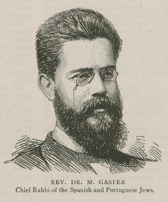 Reverendo Dr. M Gaster, rabino chefe dos judeus espanhóis e portugueses de English School