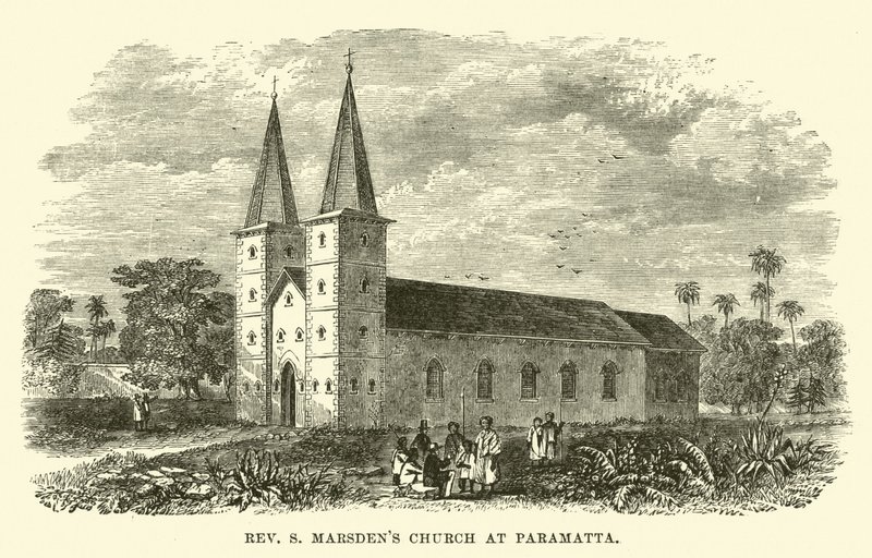 Reverendo S Marsdens Church em Paramatta de English School
