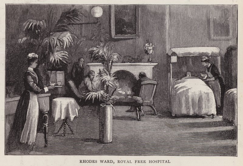 Rhodes Ward, Royal Free Hospital, Londres (litho) de English School