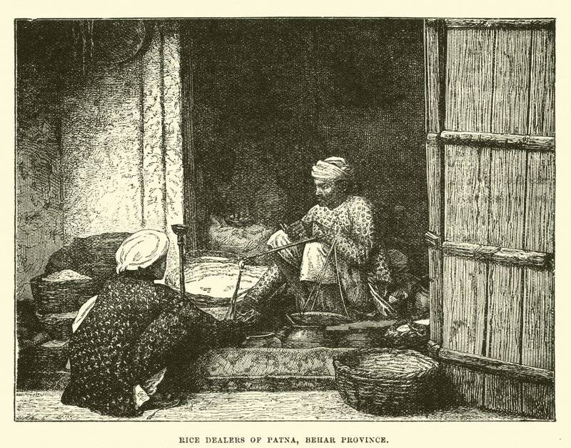 Negociantes de arroz de Patna, província de Behar de English School