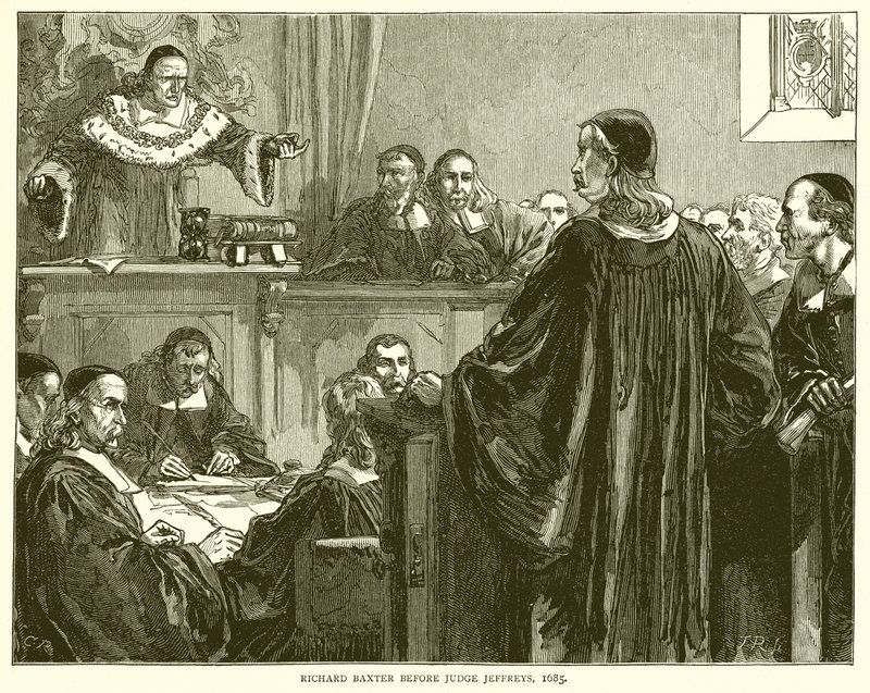 Richard Baxter antes do juiz Jeffreys, 1685 de English School