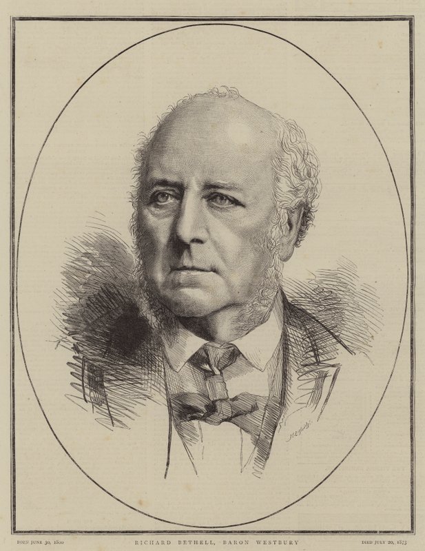 Richard Bethell, Barão Westbury (gravura) de English School