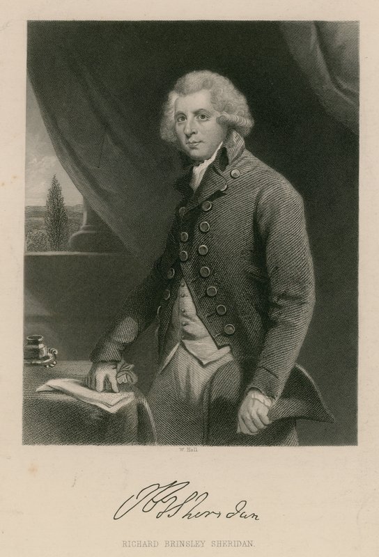 Richard Brinsley Sheridan, dramaturgo, poeta e diretor de teatro de English School