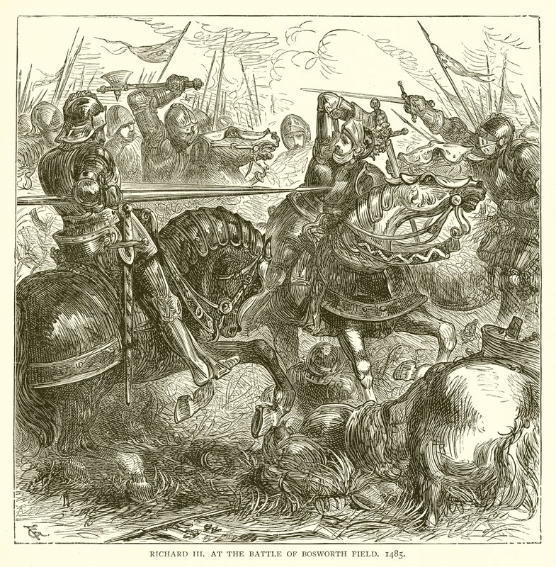Ricardo III na Batalha de Bosworth Field, 1485 de English School