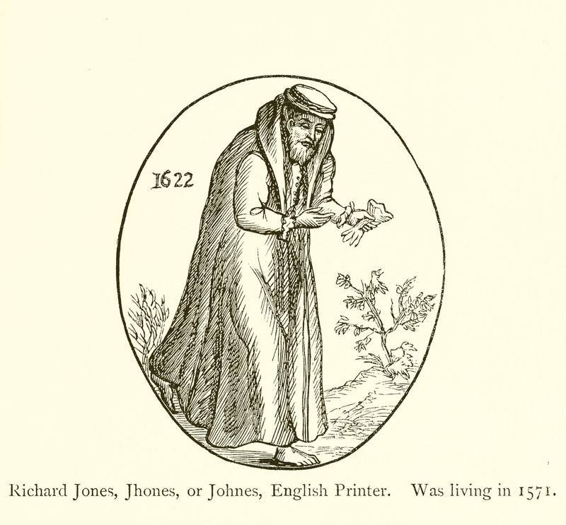 Richard Jones, Jhones ou Johnes, English Printer, morava em 1571 de English School