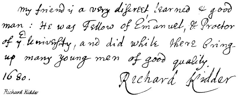 Richard Kidder de English School
