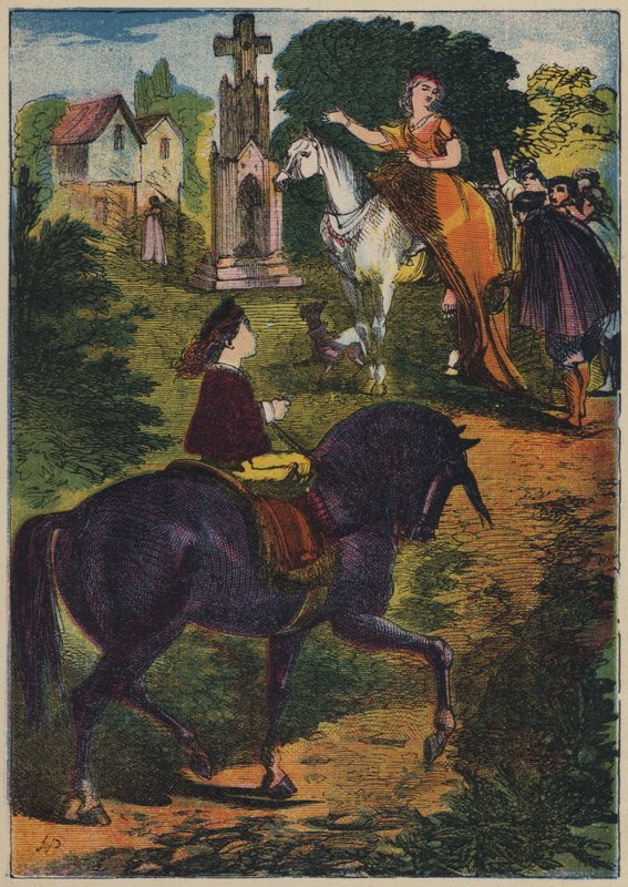 Cavalgar um cavalo de pau, etc (cor litho) de English School