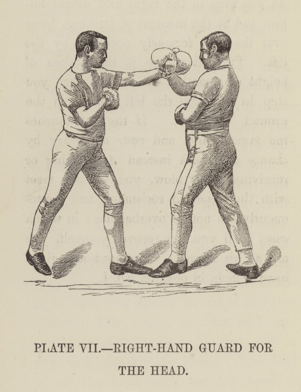 Guarda direita para a cabeça (gravura) de English School