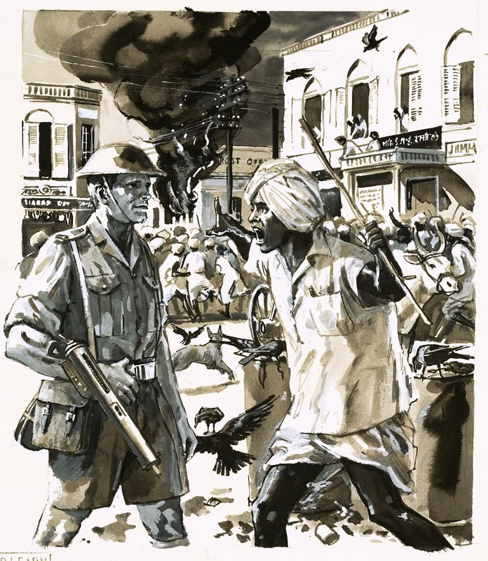 Motins durante a era da independência indiana de English School