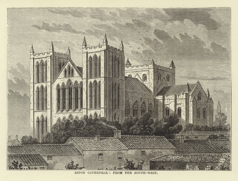 Catedral de Ripon, do sudoeste de English School