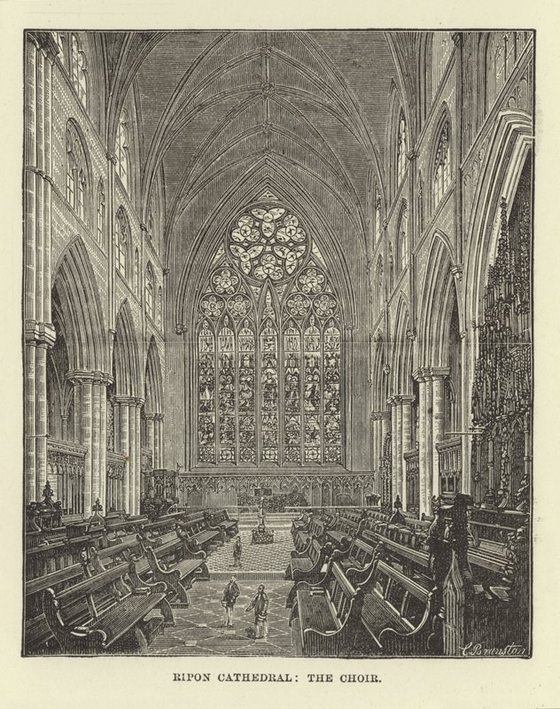 Catedral de Ripon, o coro de English School