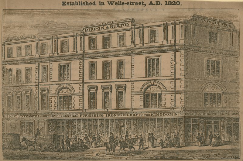 Rippon e Burton, loja de departamento, fundada em 1820 de English School