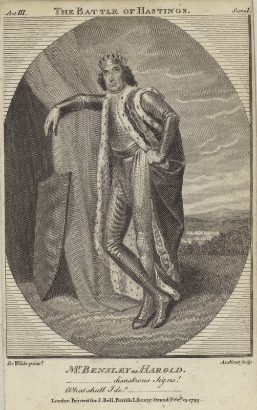 Robert Bensley como Harold na Batalha de Hastings de English School
