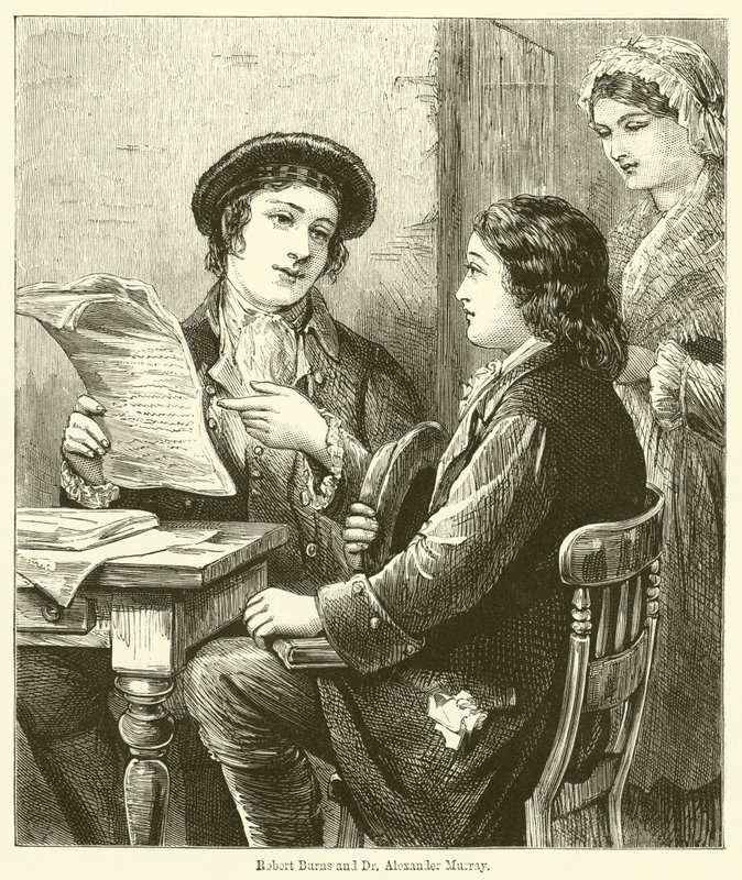 Robert Burns e Dr. Alexander Murray (gravura) de English School