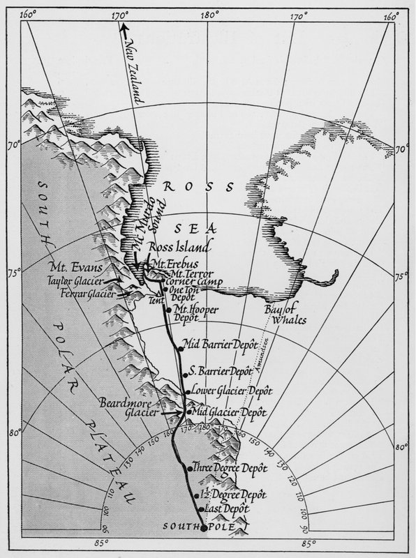 Expedição Terra Nova de Robert Falcon Scott (foto a p/b) de English School