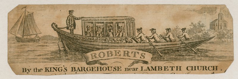 Roberts, pelos reis Bargehouse perto da igreja de Lambeth de English School