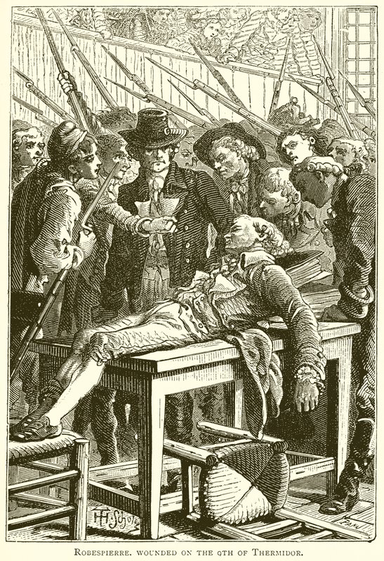 Robespierre ferido no dia 9 de Thermidor de English School