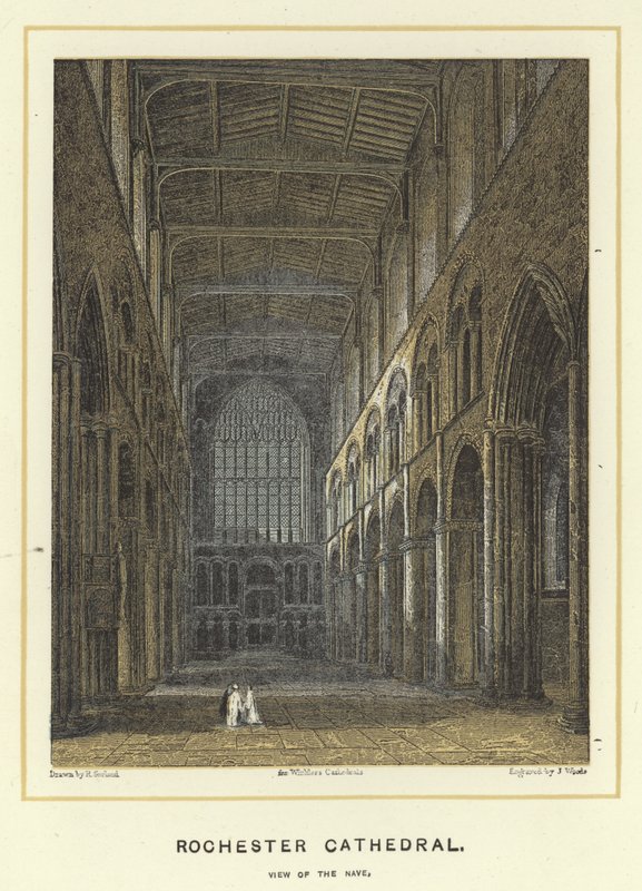 Catedral de Rochester, vista da nave de English School