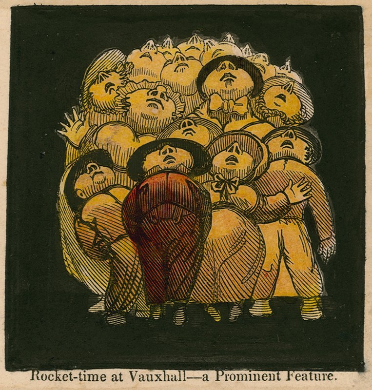 Hora do foguete em Vauxhall Gardens, Londres de English School
