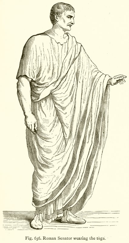 Senador romano vestindo o Toga de English School