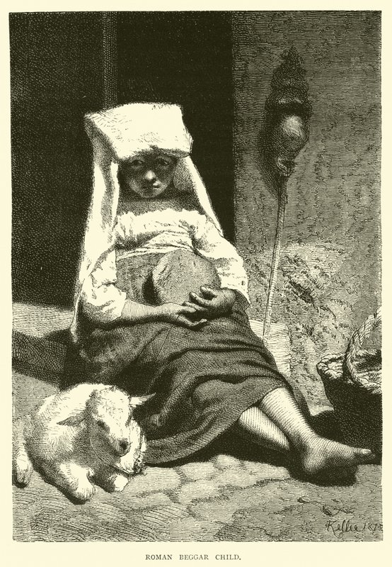 Criança mendiga romana de English School