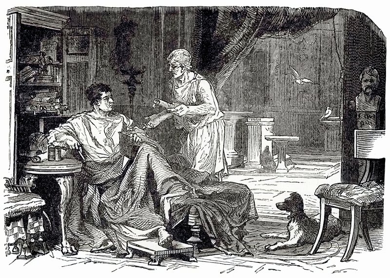 Estudo romano, ilustração de Cassells Illustrated Universal History, de Edward Ollier, publicada em 1890 (imagem digitalmente aprimorada) de English School