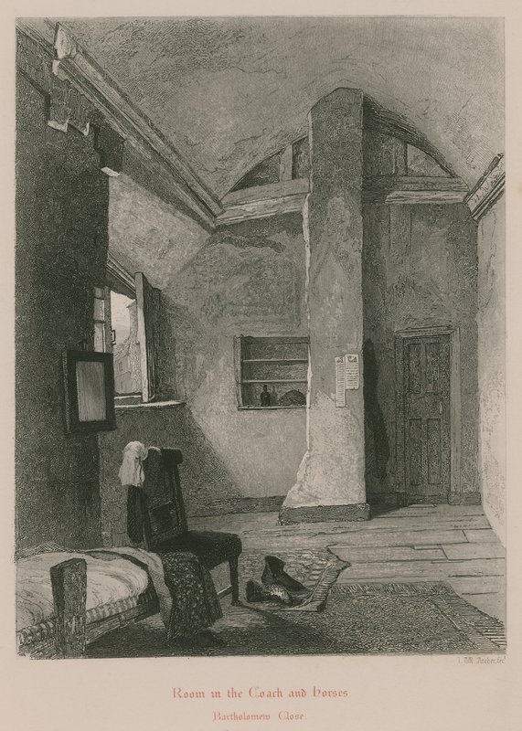 Quarto no treinador e cavalos, Bartholomew Road, Londres de English School