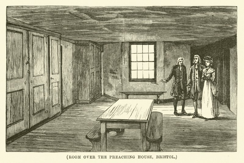 Sala sobre a casa de pregação, Bristol (gravura) de English School