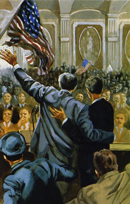 Roosevelt foi novamente eleito presidente em 1940 de English School