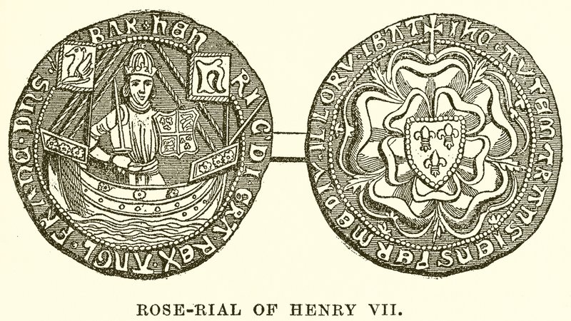 Rose-Rial de Henry VII de English School