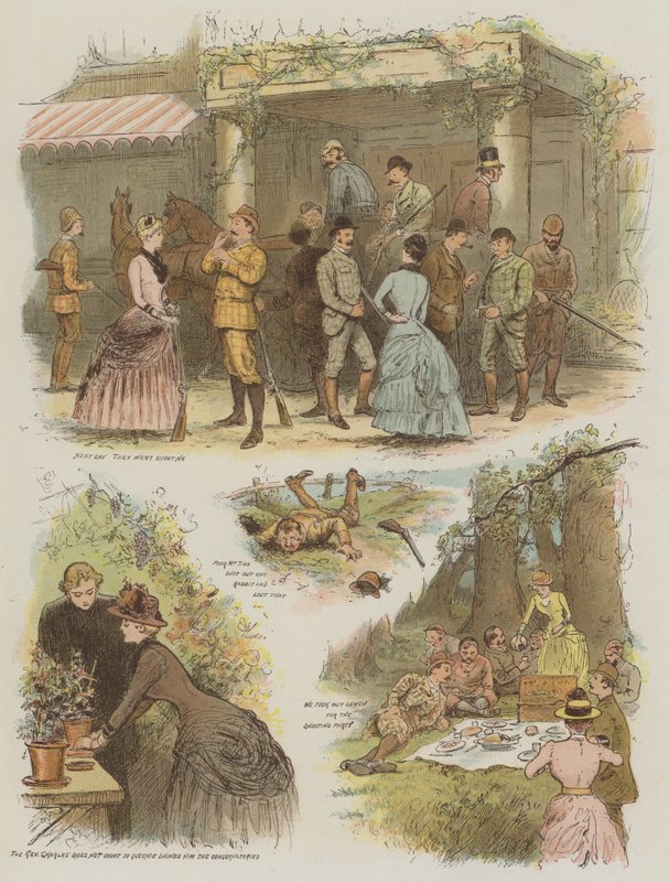 Rouge et Noir, ou Black Wins, extratos do Diário de Miss Pettifer (chromolitho) de English School