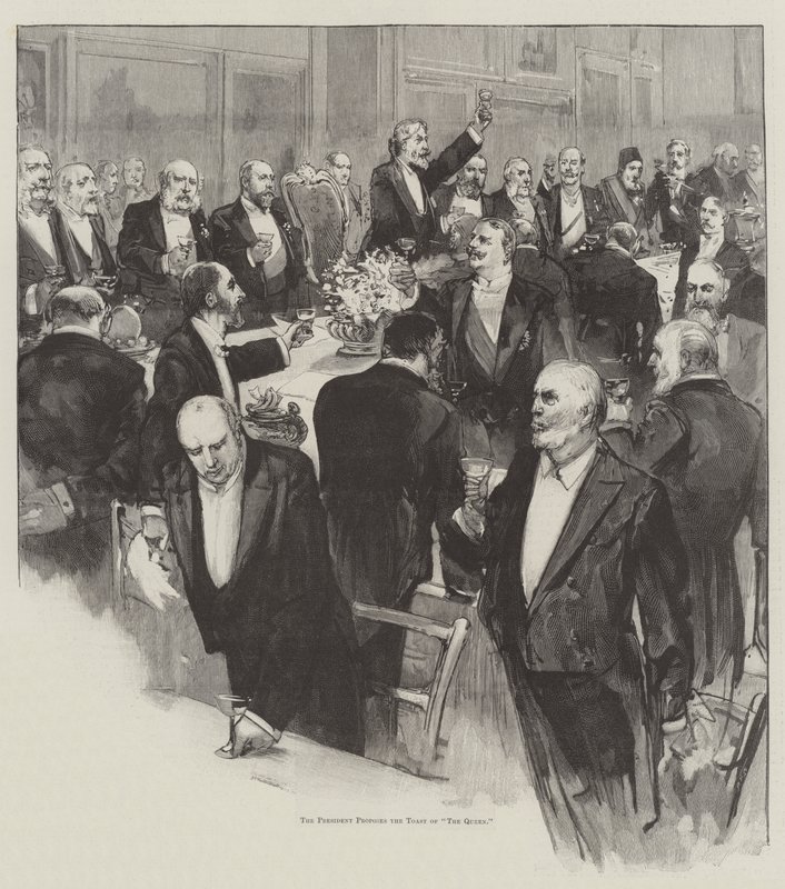 Banquete da Academia Real (gravura) de English School