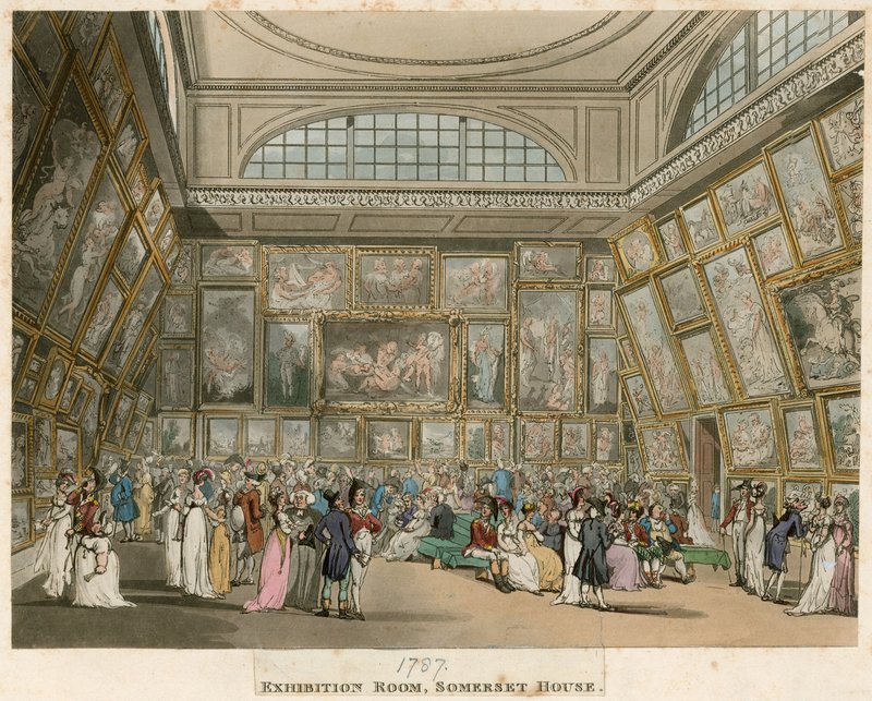 Royal Academy: Sala de exposições, Somerset House, Londres de English School