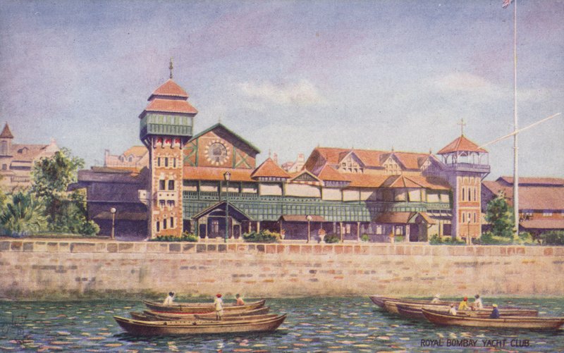 Royal Bombay Yacht Club (litografia a cores) de English School