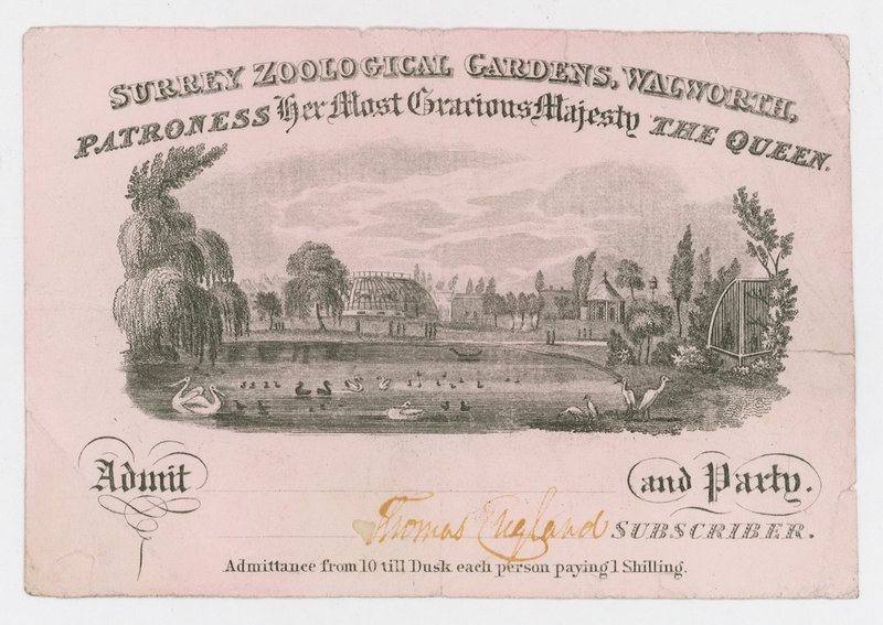 Royal Surrey Zoological Gardens, entrada de English School